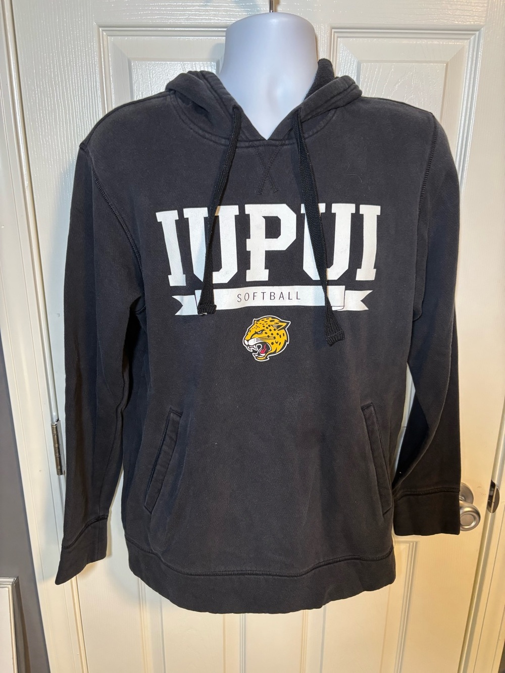 Adidas black IUPUI Jaguars Softball Hoodie, size medium
